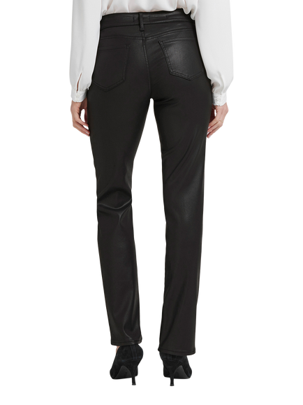 NYDJ Marilyn Coated Straight Jeans - view 2, Black