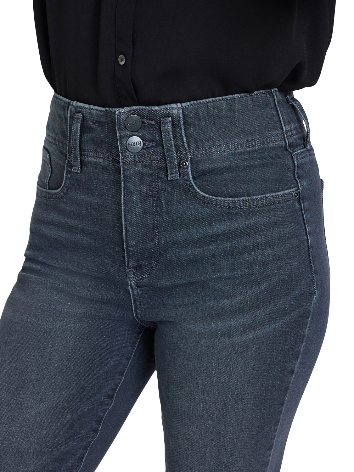 Product image 5 of 5, which shows NYDJ Barbara High Rise Bootcut Jeans, Graphite Hill, 4