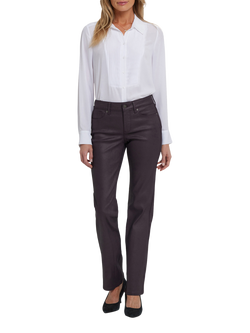 NYDJ Marilyn Coated Straight Jeans, Fig