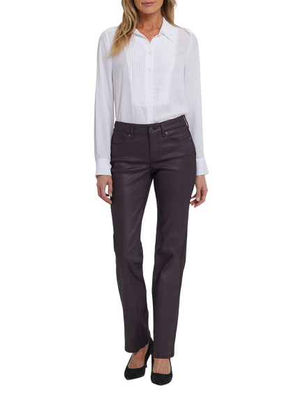 NYDJ Marilyn Coated Straight Jeans, Fig