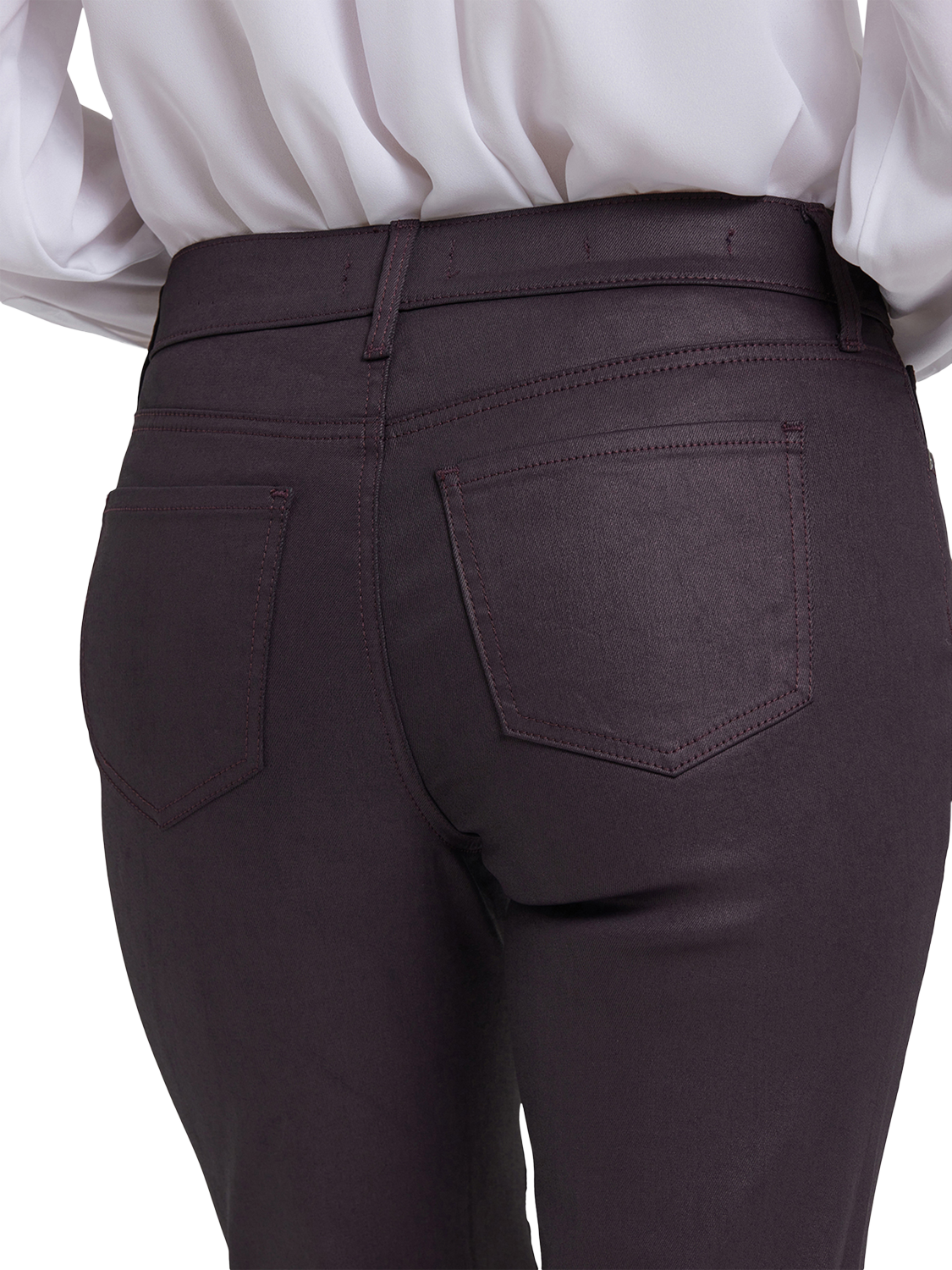 Product image 5 of 5, which shows NYDJ Marilyn Coated Straight Jeans, Fig, 4
