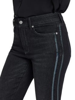 NYDJ Marilyn Sequin Stripe Straight Jeans, French Nightfall - view 2, French Nightfall