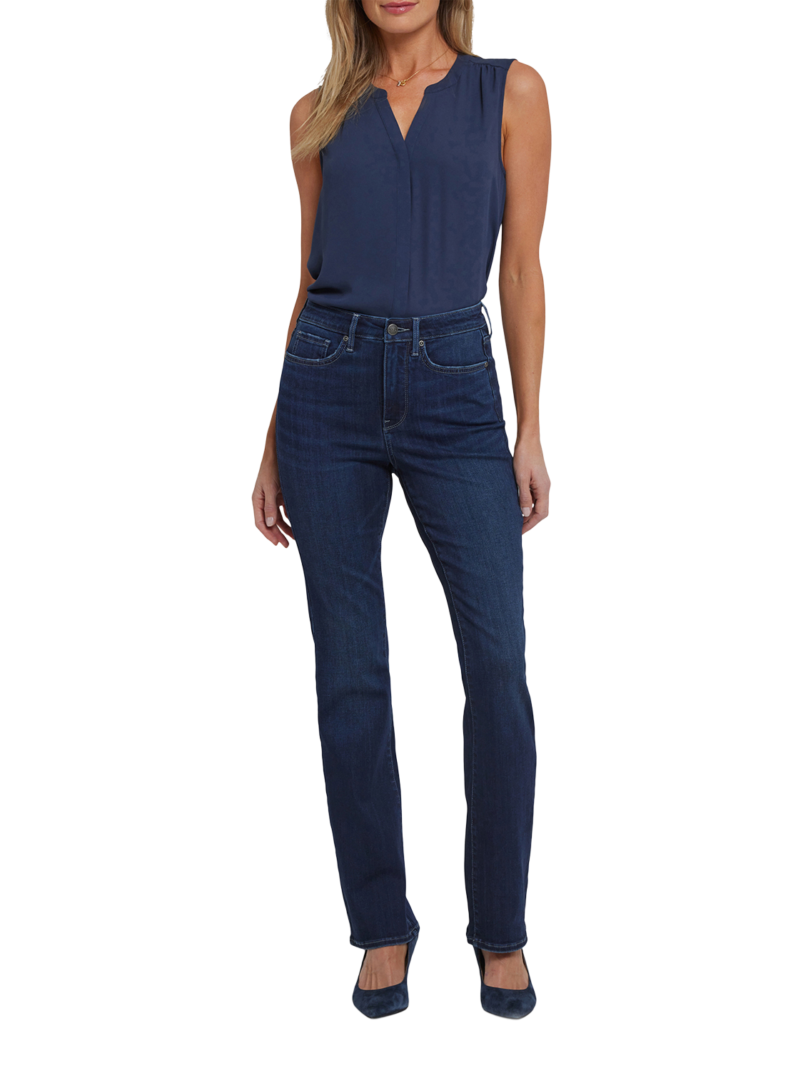 Product image 1 of 5, which shows NYDJ Billie Mini Bootcut Jeans, Ink Skyline, 4