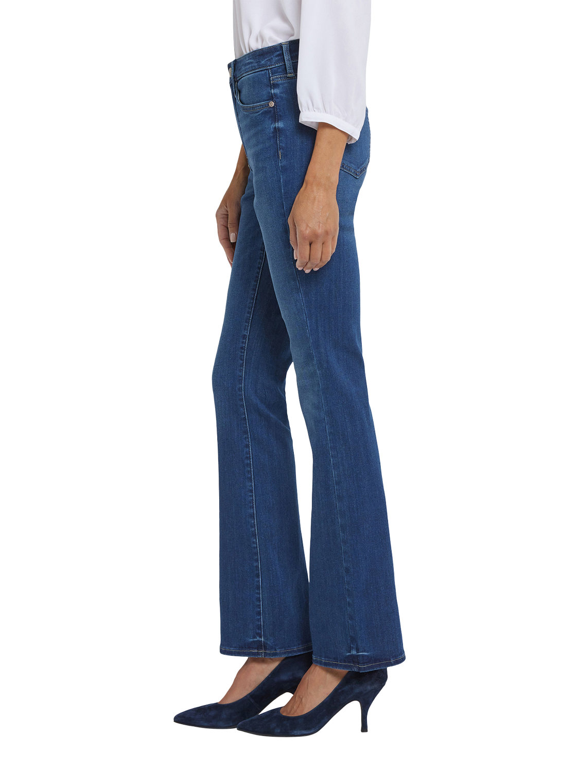 Product image 3 of 5, which shows NYDJ Billie Mini Bootcut Jeans, Vintage Lapis, 4