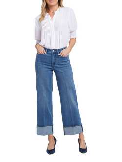NYDJ Teresa High Rise Wide Leg Jeans, Stillwater Lake, Stillwater Lake