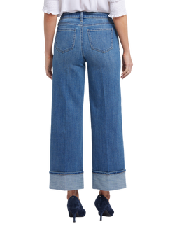 NYDJ Teresa High Rise Wide Leg Jeans, Stillwater Lake - view 2, Stillwater Lake