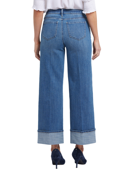 NYDJ Teresa High Rise Wide Leg Jeans, Stillwater Lake - view 2, Stillwater Lake