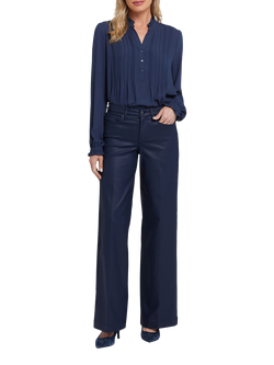 NYDJ Teresa Coated Wide Leg Jeans, Starless Sky, Starless Sky