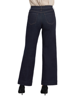 NYDJ Teresa Wide Leg Jeans With Button Flaps & Centre Leg Seams, Magical - view 2, Magical