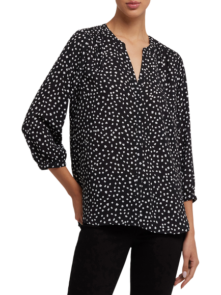 NYDJ Pintuck Blouse, Francoise Dots