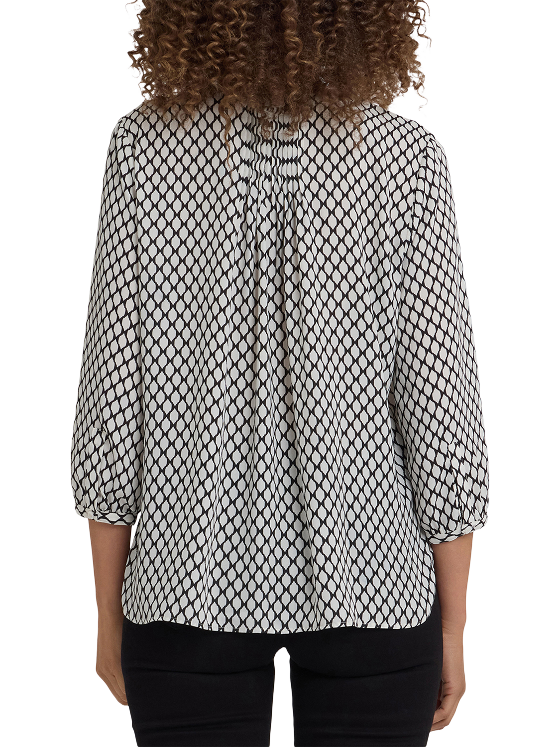 Product image 2 of 5, which shows NYDJ Pintuck Blouse, Gervais Geo, XS