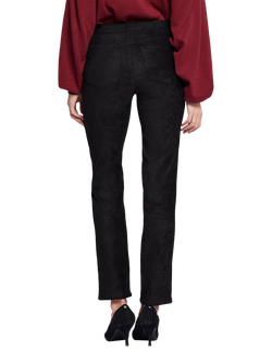 NYDJ Sheri Slim Faux Suede Trousers - view 2, Black