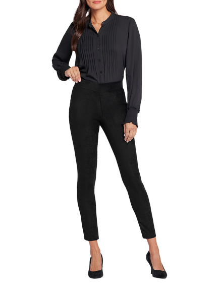NYDJ Essential Leggings In Stretch Faux Suede, Black