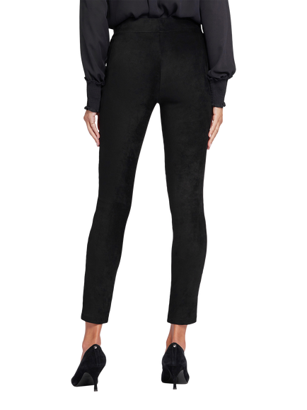 NYDJ Essential Leggings In Stretch Faux Suede - view 2, Black
