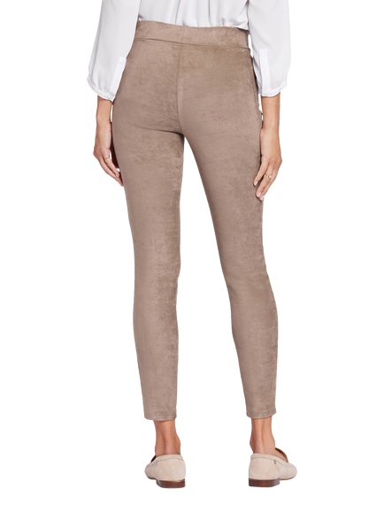 NYDJ Essential Leggings In Stretch Faux Suede - view 2, Saddlewood