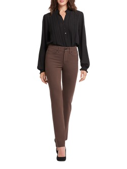 NYDJ Marilyn Sculpt-Her™ Ponte Knit Trousers, Coffee Bean