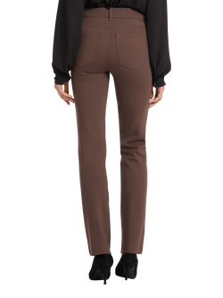 NYDJ Marilyn Sculpt-Her™ Ponte Knit Trousers - view 2, Coffee Bean