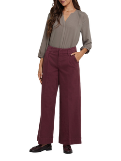 NYDJ Mona Wide Leg Trouser Jeans, Sienna Red