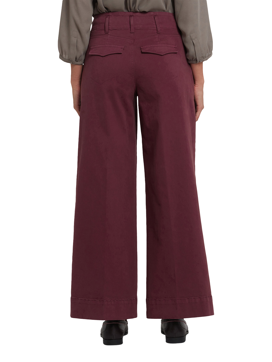 Product image 2 of 6, which shows NYDJ Mona Wide Leg Trouser Jeans, Sienna Red, 4