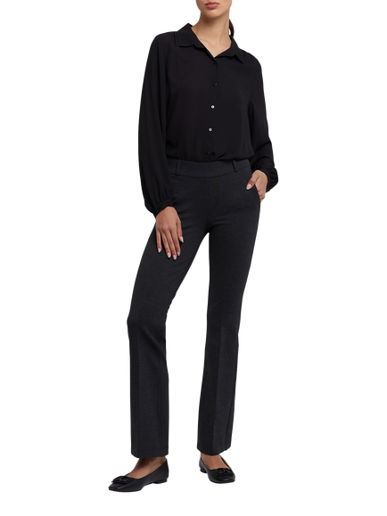 NYDJ Pull-On Flared Trousers Sculpt-Her™ Collection, Charcoal Heather