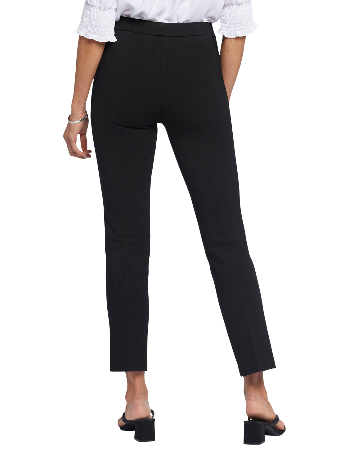Product image 2 of 6, which shows NYDJ Pull On Slim Ankle Trousers, Black, XS