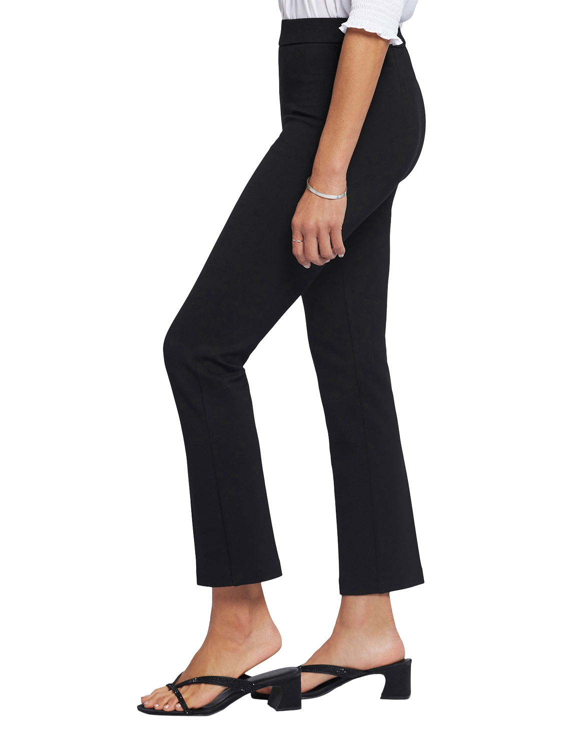 Product image 3 of 6, which shows NYDJ Pull On Slim Ankle Trousers, Black, XS