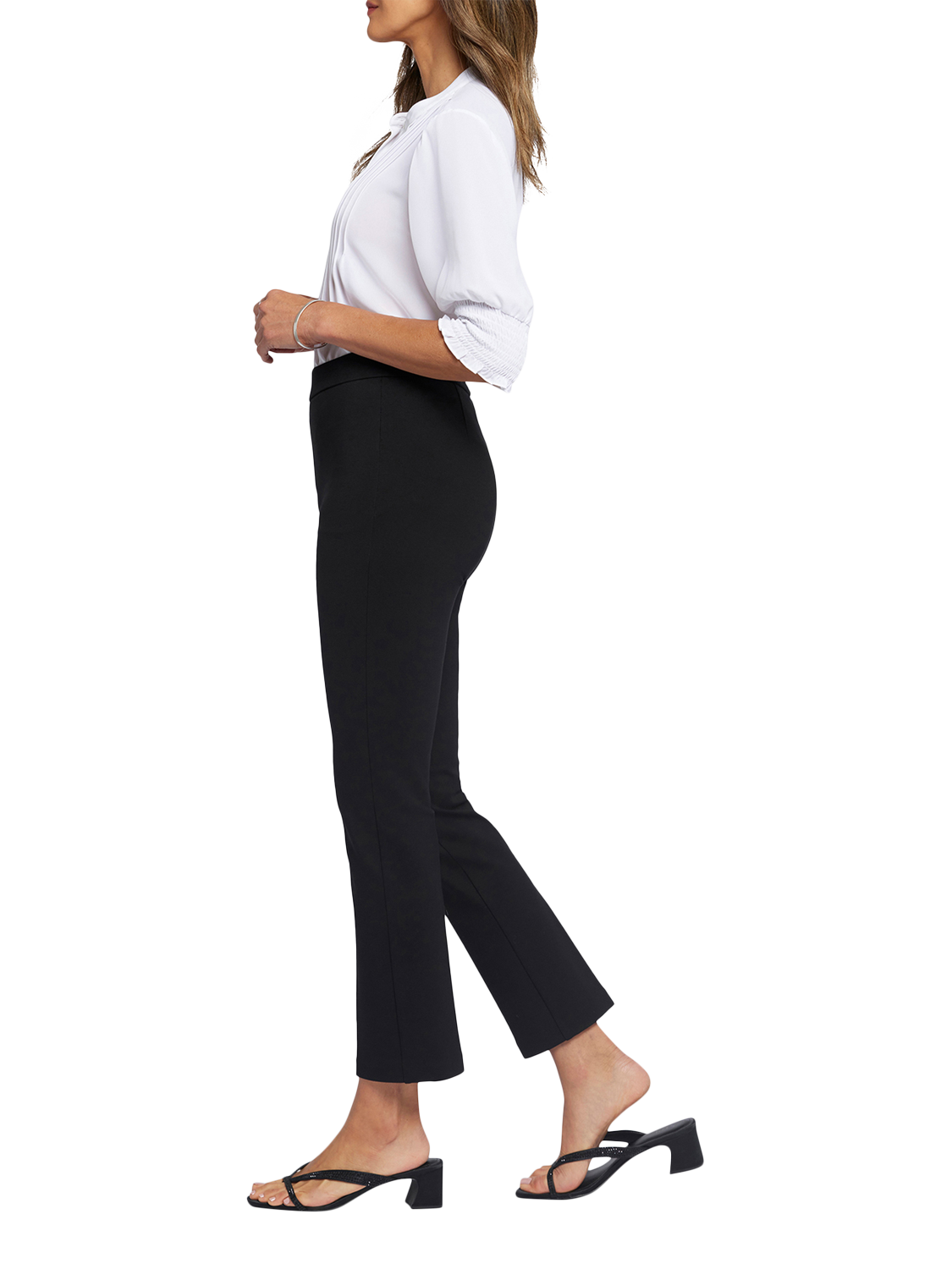 Product image 5 of 6, which shows NYDJ Pull On Slim Ankle Trousers, Black, XS