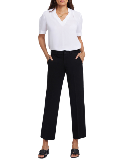 NYDJ Straight Trousers, Black, Black