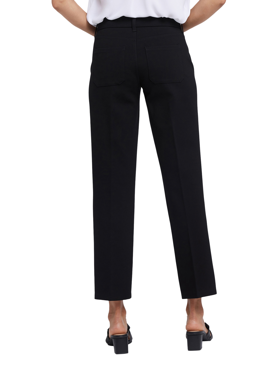 Product image 2 of 6, which shows NYDJ Straight Trousers, Black, 4