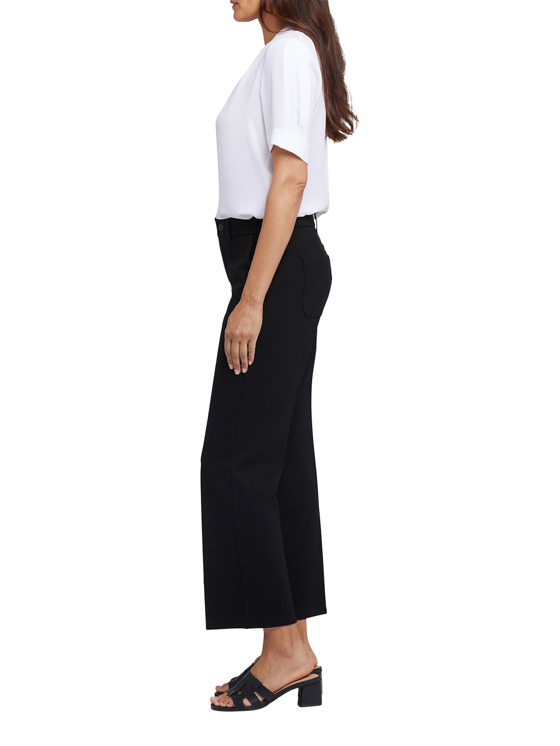 Product image 5 of 6, which shows NYDJ Straight Trousers, Black, 4