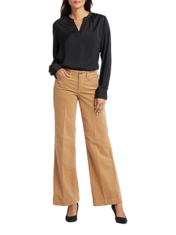 NYDJ Teresa Wide Leg Corduroy Trousers, Sand Dune