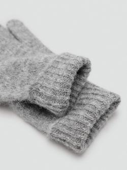 Mango Mohi Knitted Gloves - view 2, Grey