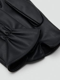 Mango Tlma Faux Leather Gloves, Black - view 2, Black