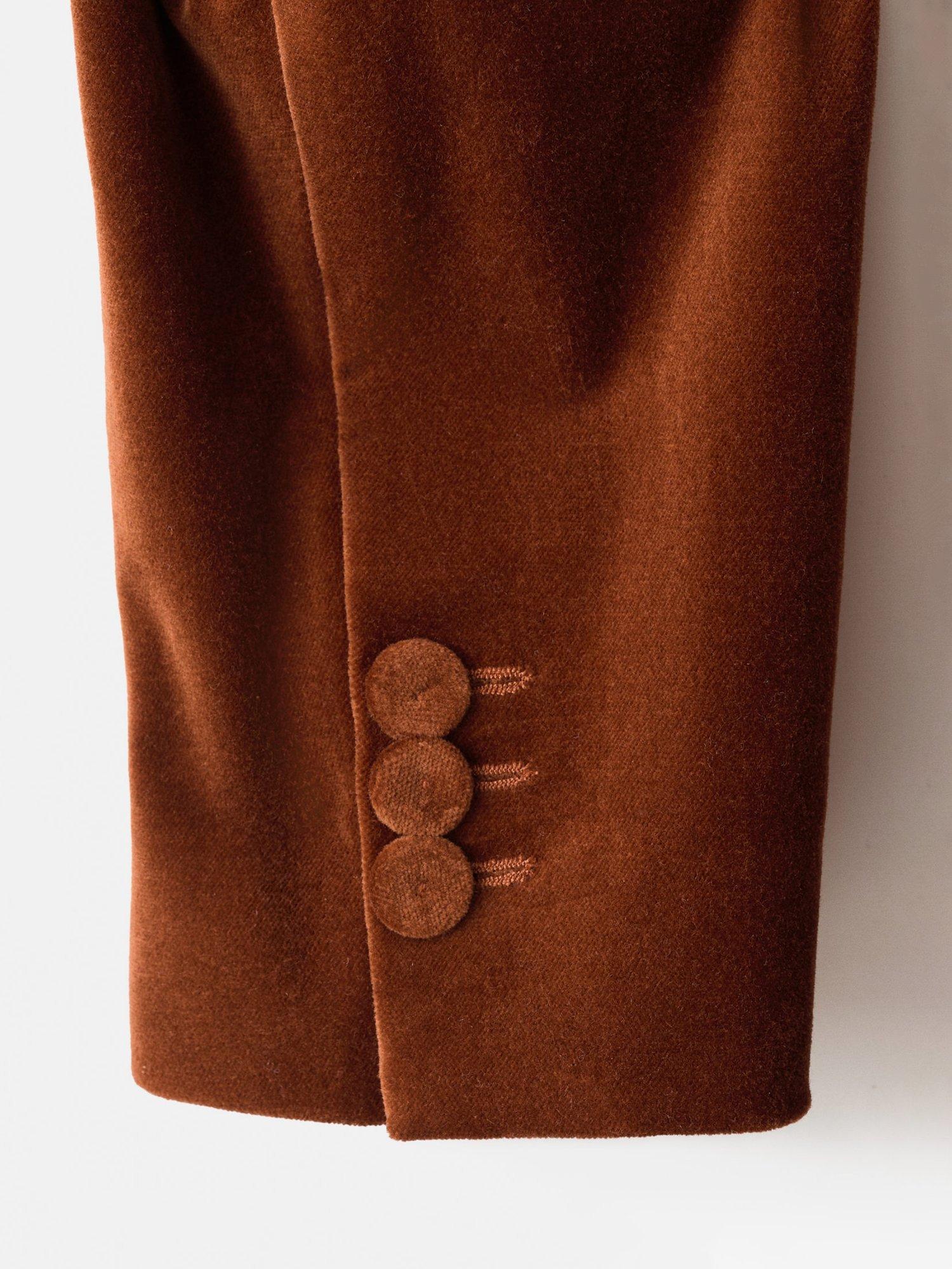 Product image 5 of 7, which shows Mango Single Button Velvet Blazer, Medium Orange, L