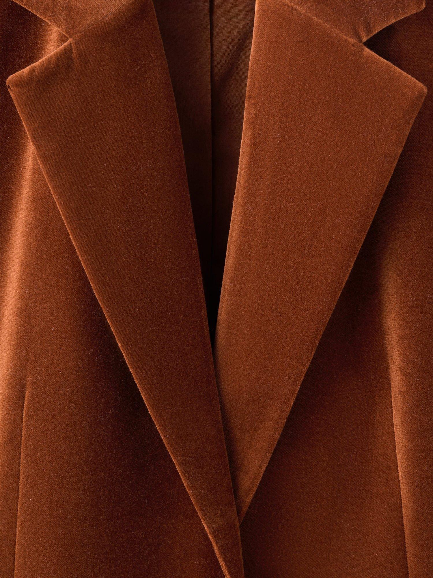 Product image 7 of 7, which shows Mango Single Button Velvet Blazer, Medium Orange, L