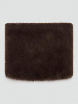 Mango Nuri Faux Fur Snood, Dark Brown, Dark Brown