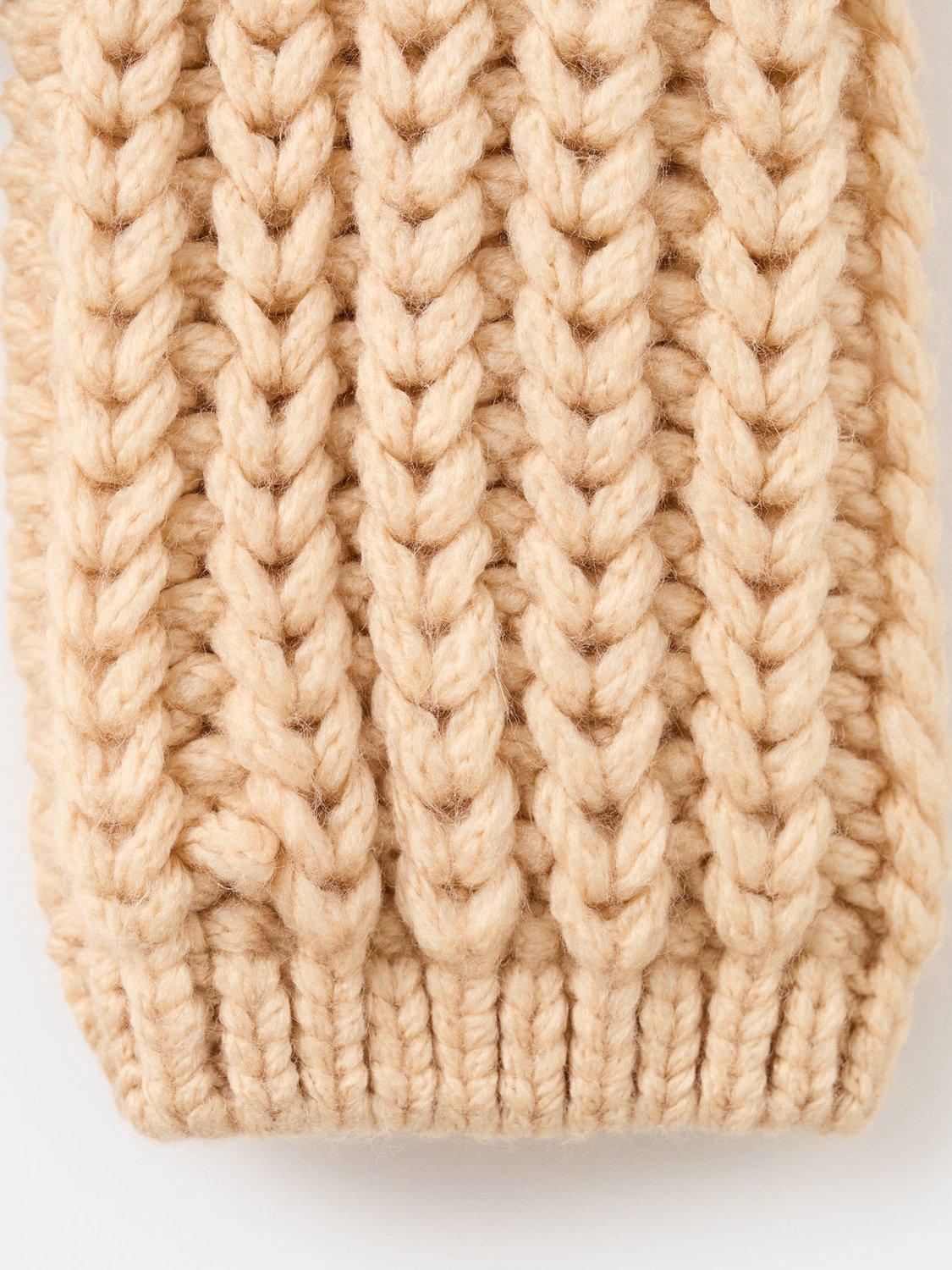 Product image 5 of 6, which shows Mango Farina Jewel Button Cardigan, Light Beige, L