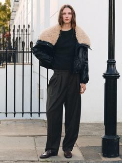 Mango Geraldin Faux Leather Jacket, Black - view 2, Black