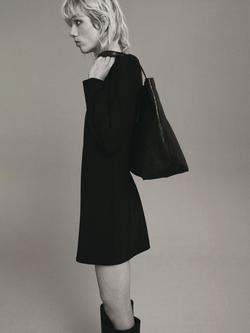 Mango Natan Drape Neck Mini Dress, Black - view 2, Black