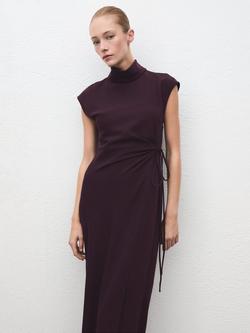 Mango Penny Turtleneck Wrap Dress, Medium Purple - view 2, Medium Purple