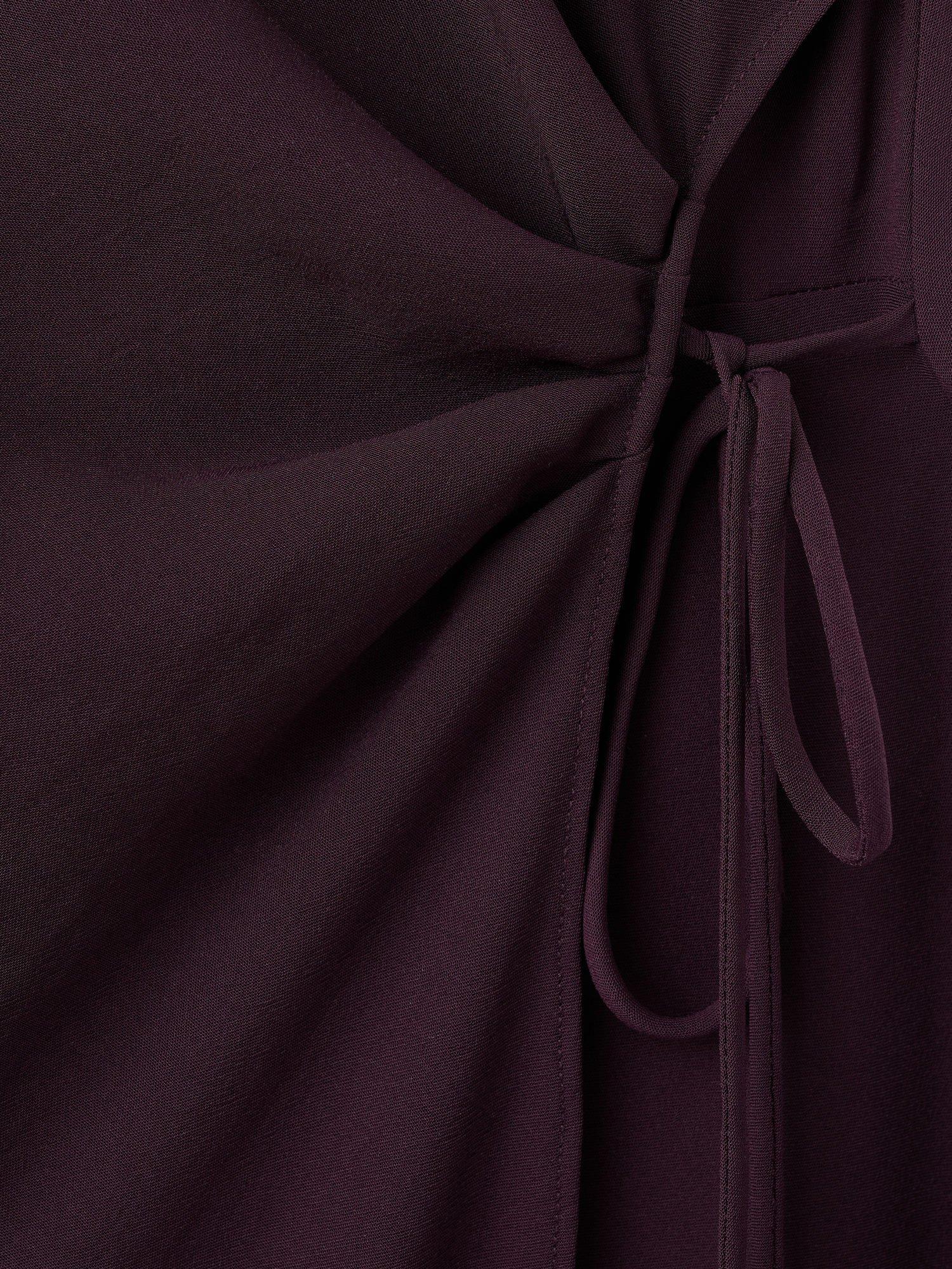 Product image 5 of 8, which shows Mango Penny Turtleneck Wrap Dress, Medium Purple, 4