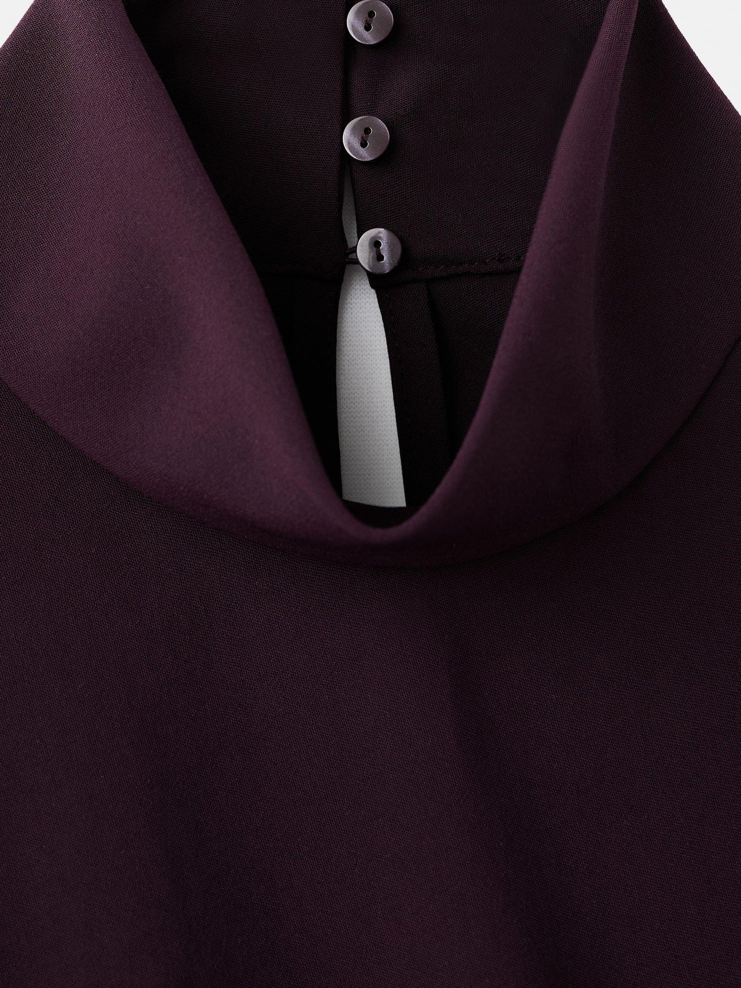 Product image 8 of 8, which shows Mango Penny Turtleneck Wrap Dress, Medium Purple, 4
