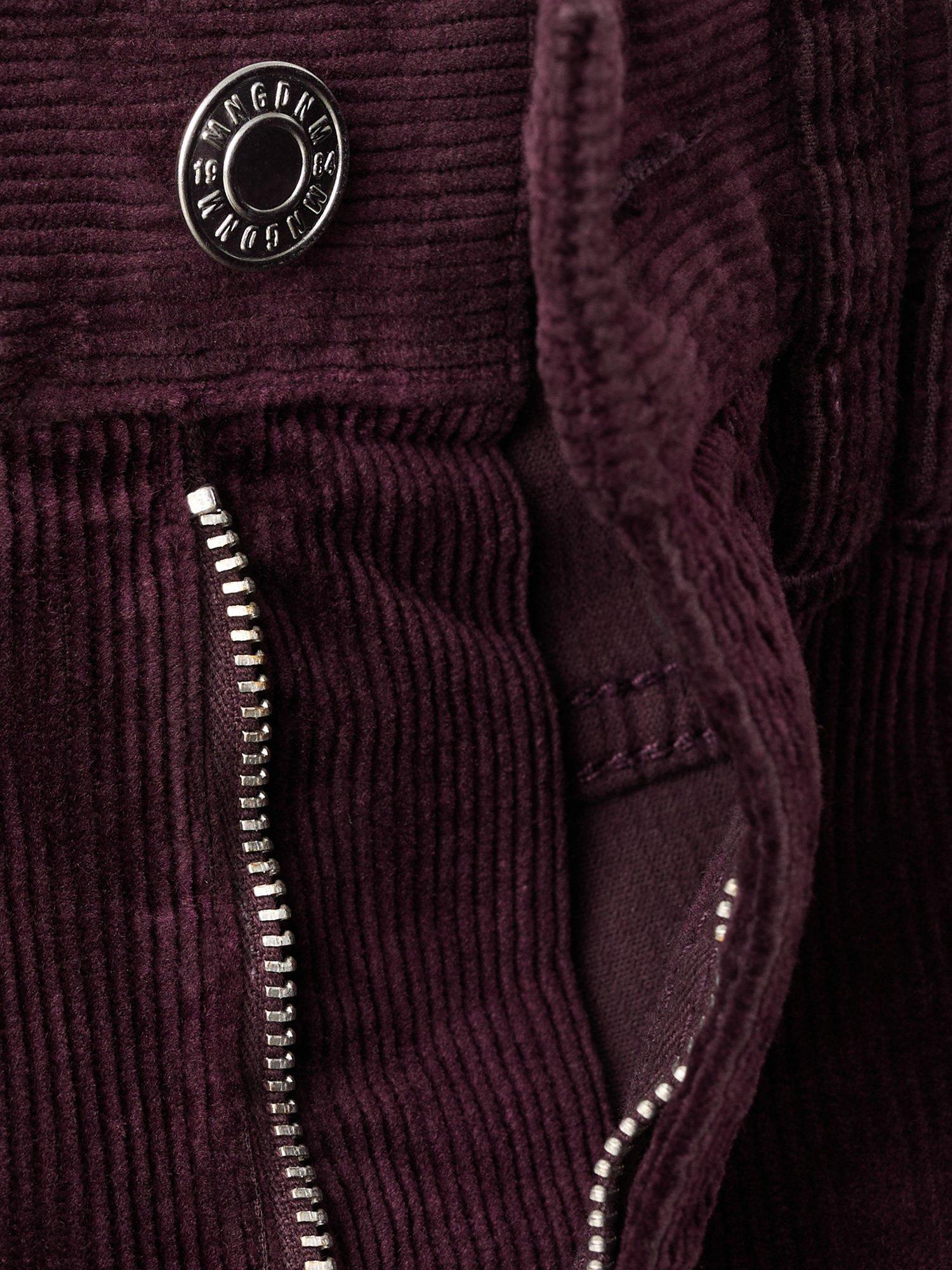 Product image 5 of 8, which shows Mango Carmen Corduroy Wide Leg Jeans, Dark Red, 12