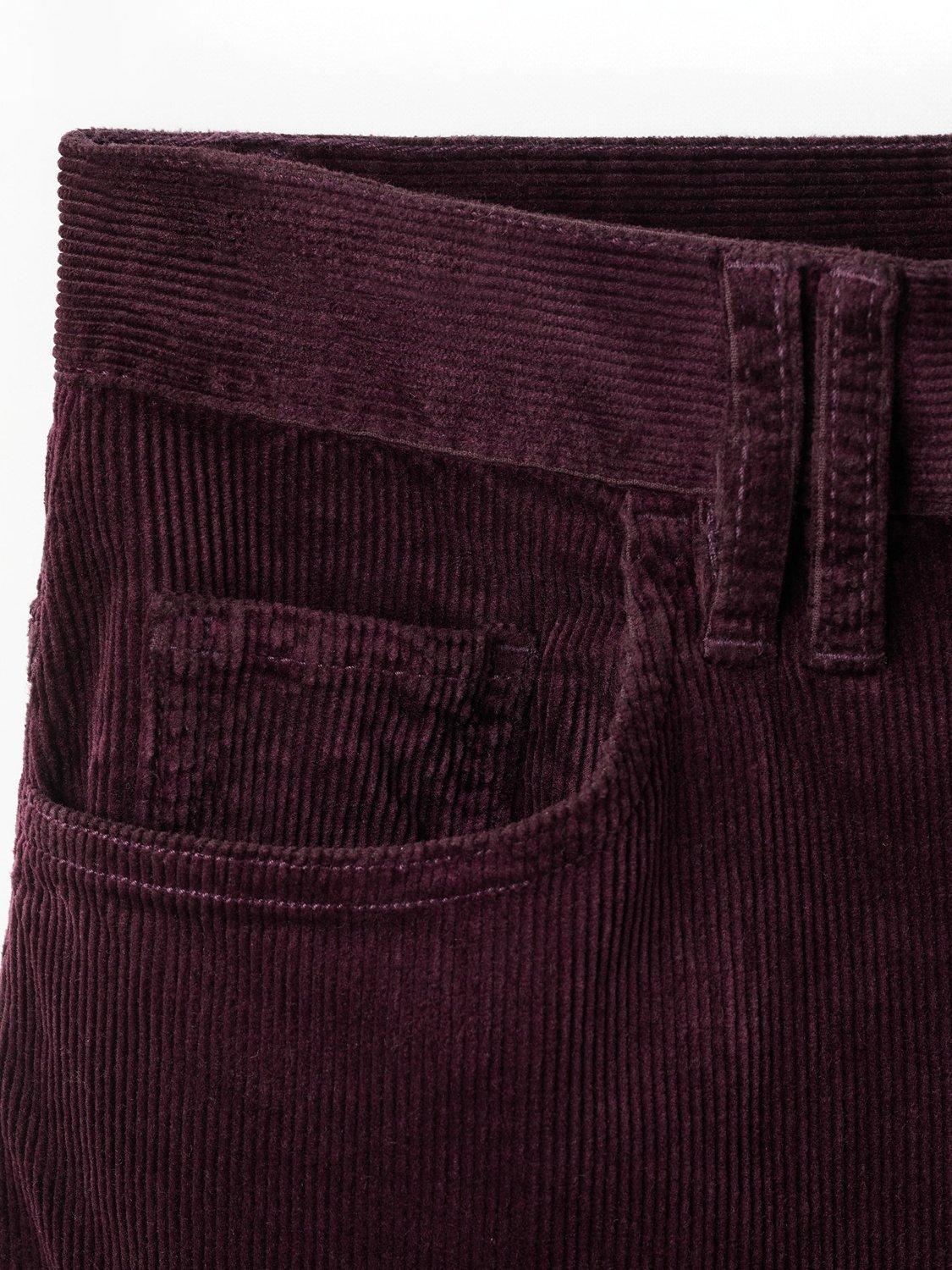 Product image 8 of 8, which shows Mango Carmen Corduroy Wide Leg Jeans, Dark Red, 12