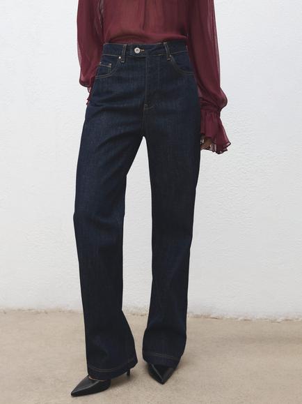 Mango Evan Straight Jeans, Open Blue, Open Blue