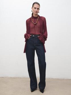 Mango Evan Straight Jeans, Open Blue - view 2, Open Blue