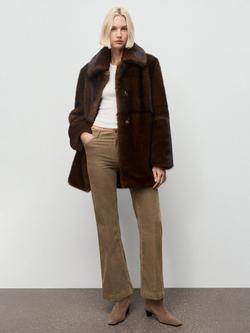 Mango Jolene Corduroy Flared Jeans - view 2, Brown