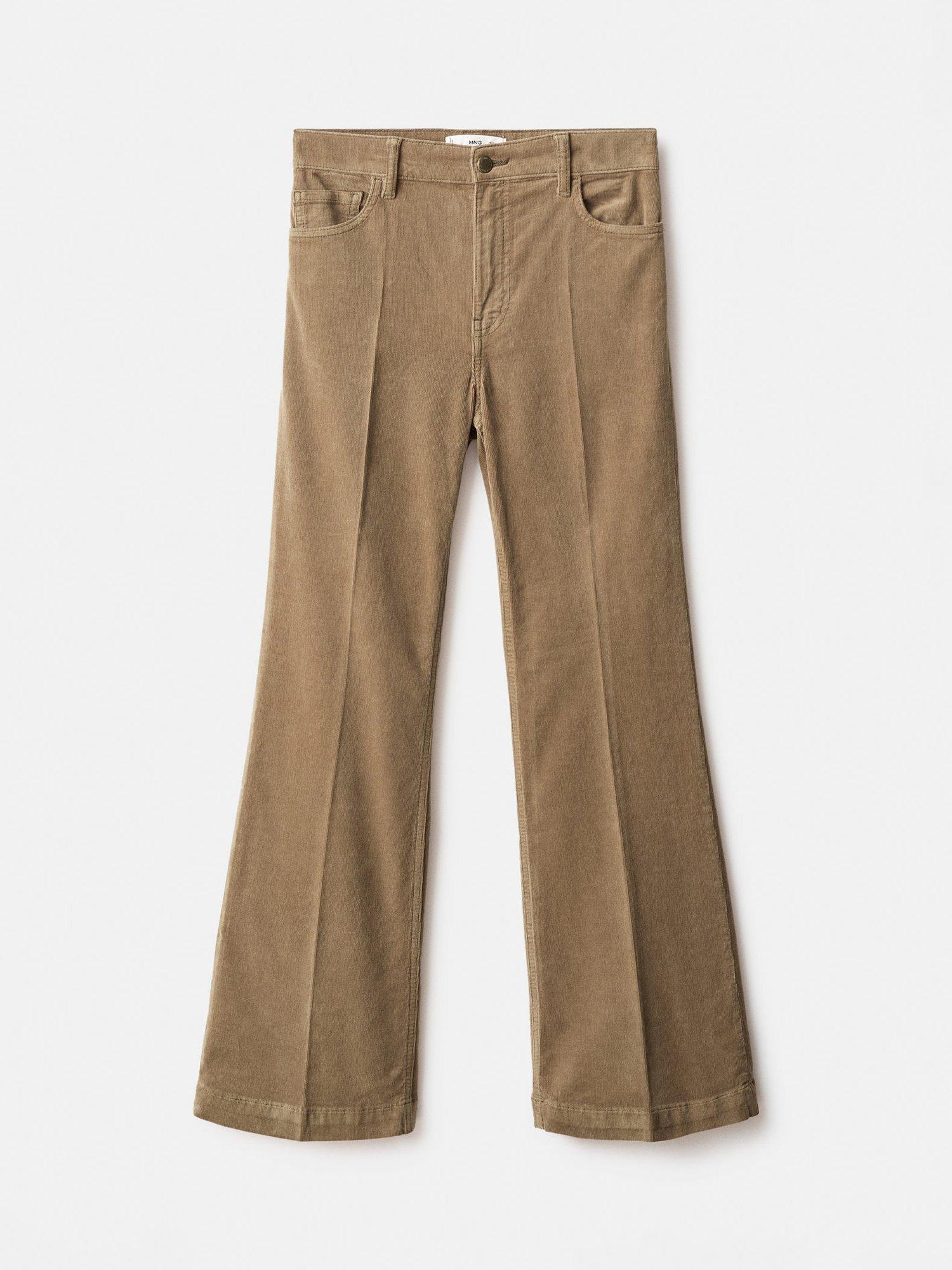 Product image 3 of 8, which shows Mango Jolene Corduroy Flared Jeans, Brown, 4