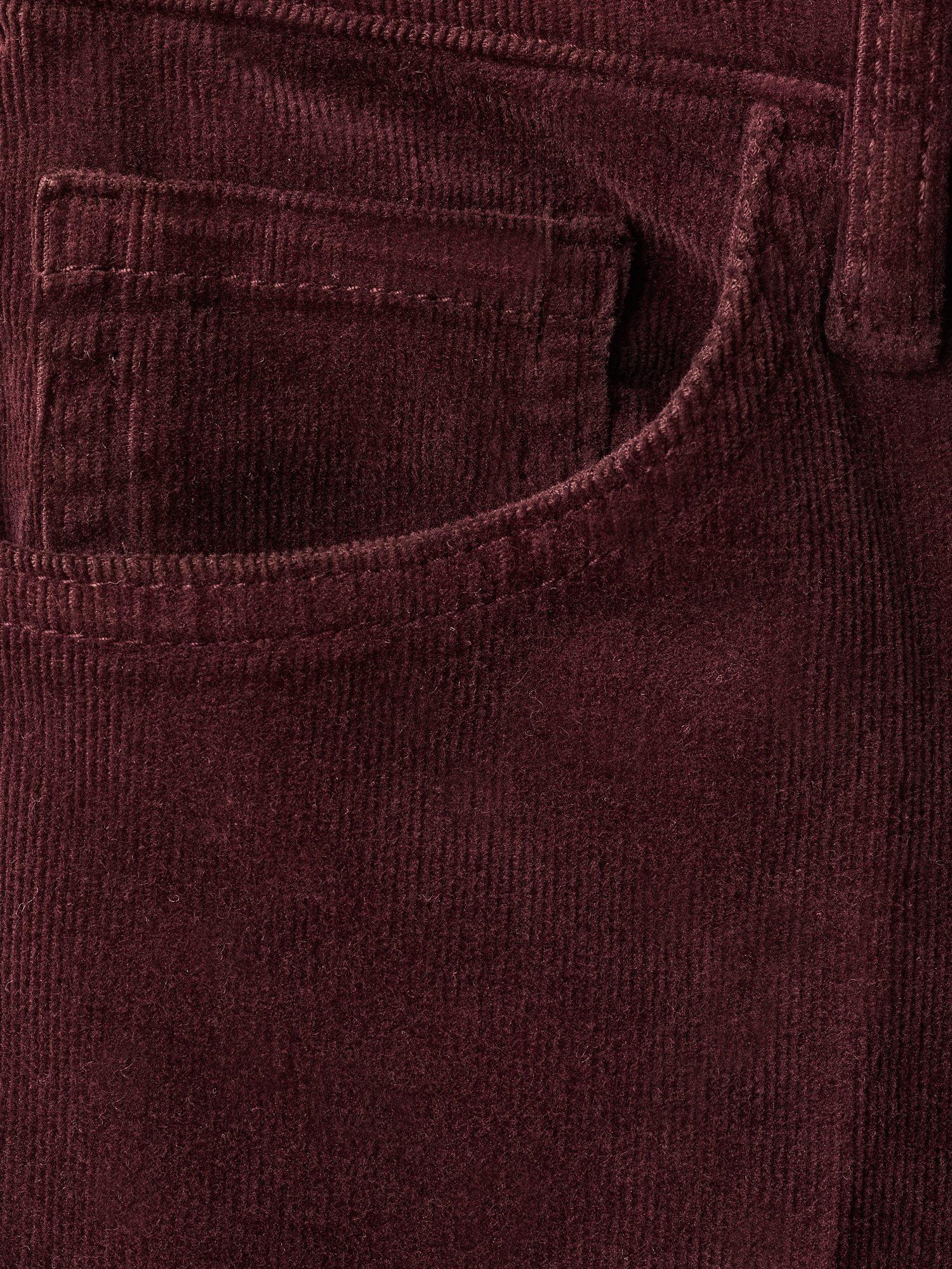 Product image 5 of 8, which shows Mango Jolene Corduroy Flared Jeans, Dark Red, 4