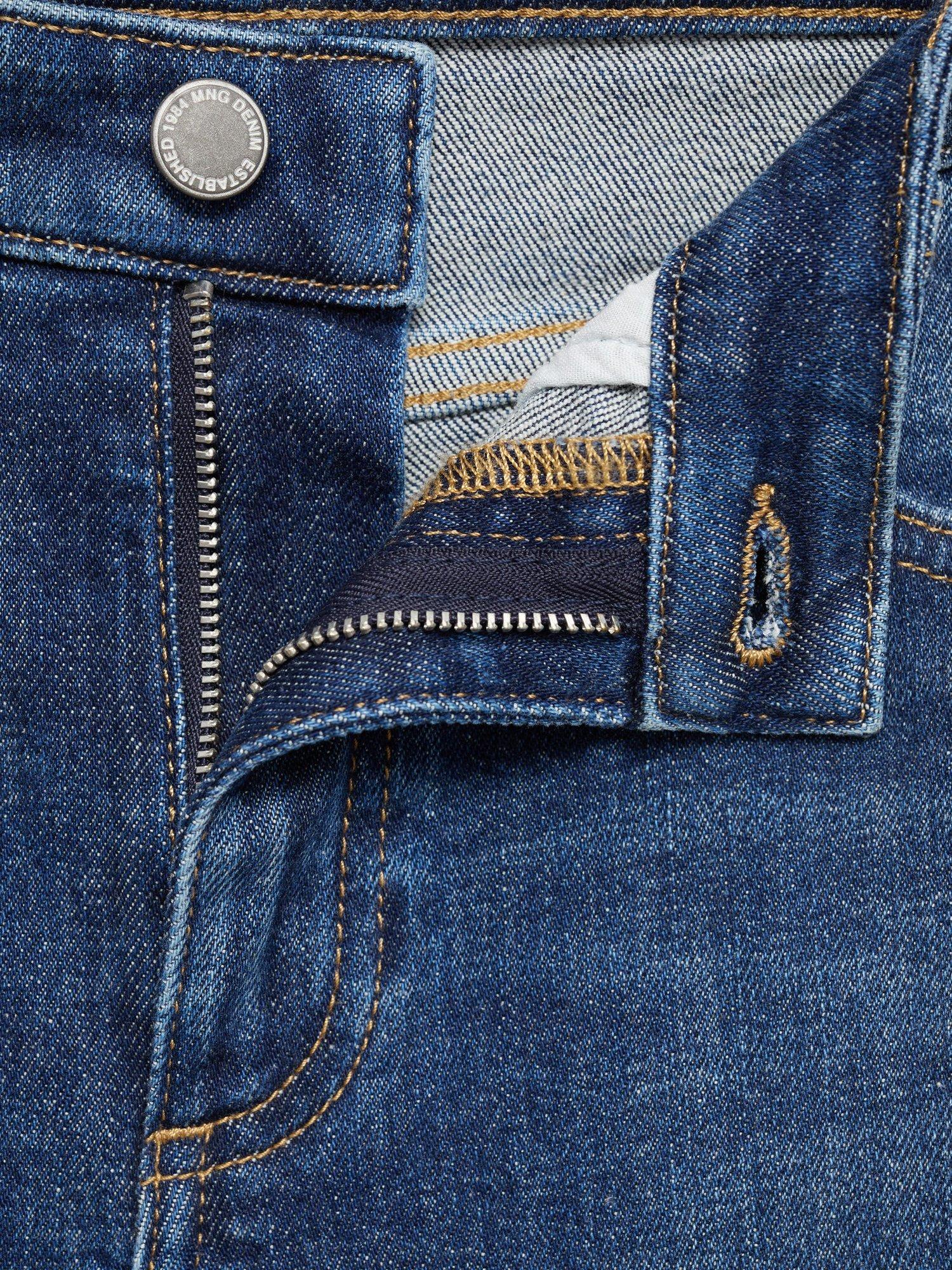 Product image 8 of 8, which shows Mango Sia Mid Rise Skinny Jeans, Open Blue, 10